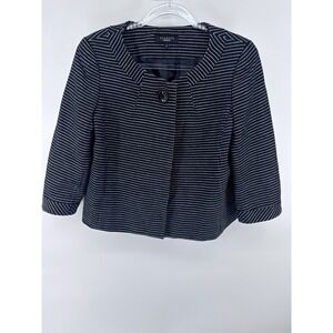 Talbots Dotted Girl Black White Blazer Jacket Size 10‎ Career Chic